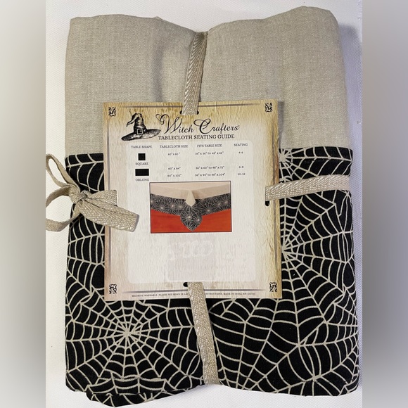 NWT. HALLOWEEN TABLECLOTH. Witch Crafters. 60” x 102”. Machine washable - Picture 2 of 3